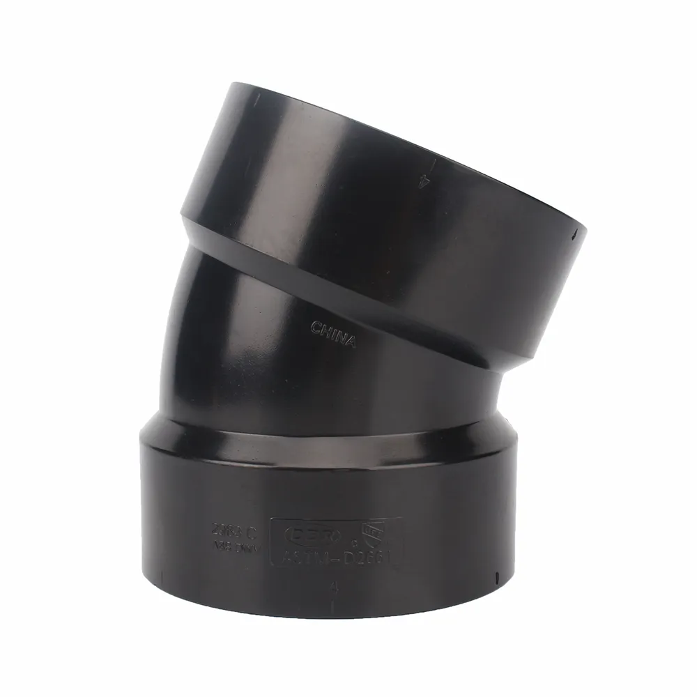 ABS 2 inch 22 elbow black