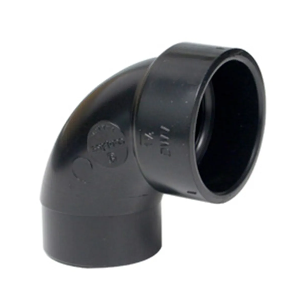 ABS 3 inch fitting 90 elbow black