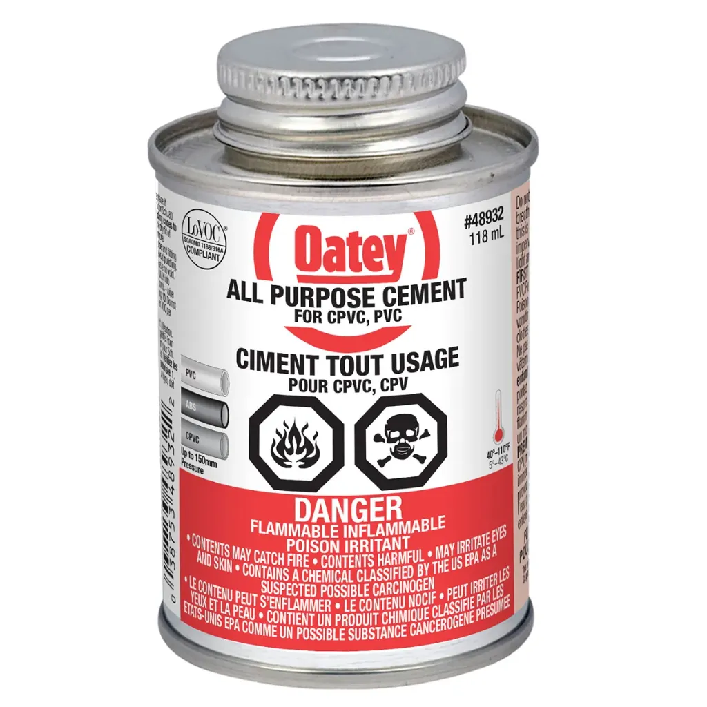 All Purpose ABS PVC CPVC Cement 118ml Clear
