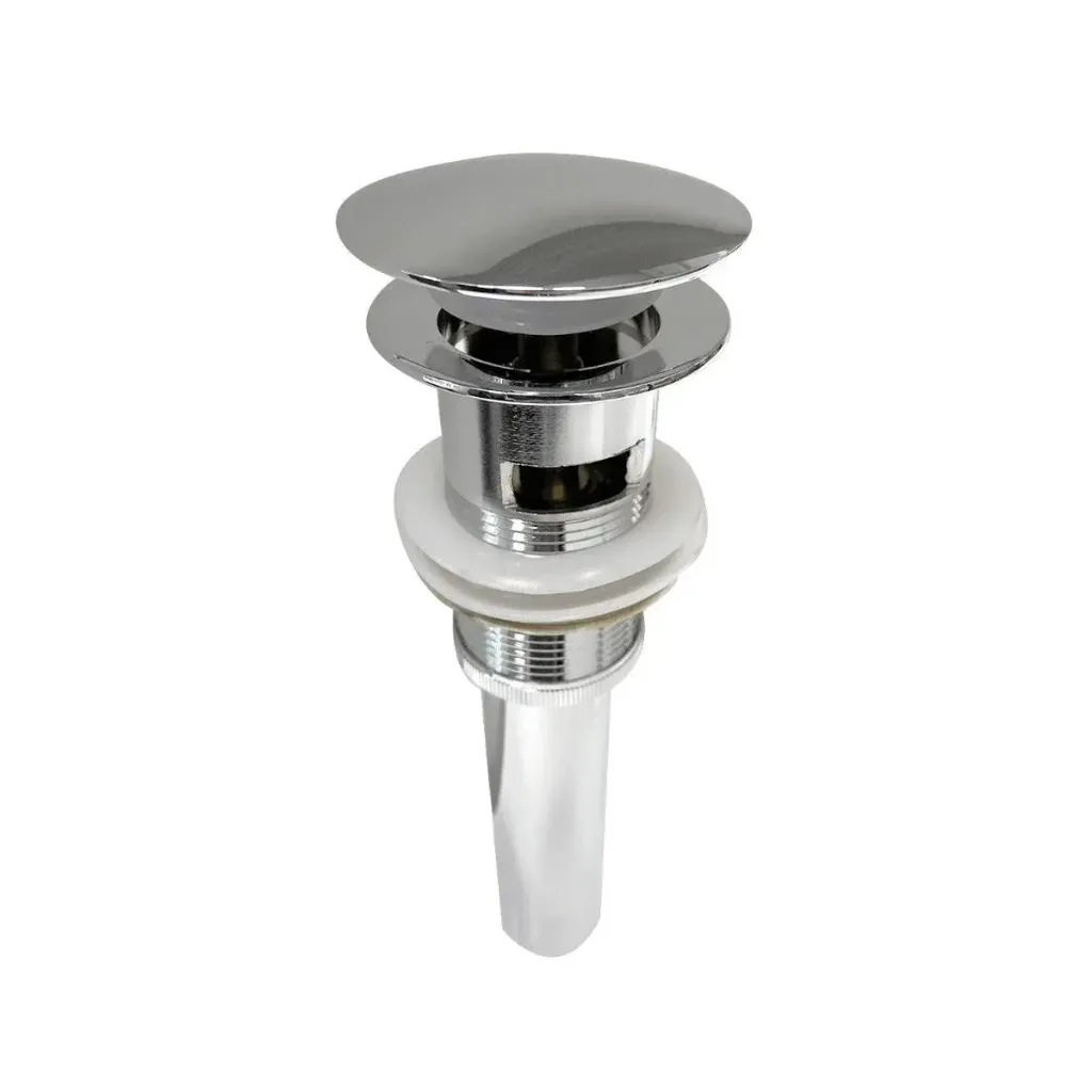 Pop up drain chrome metal