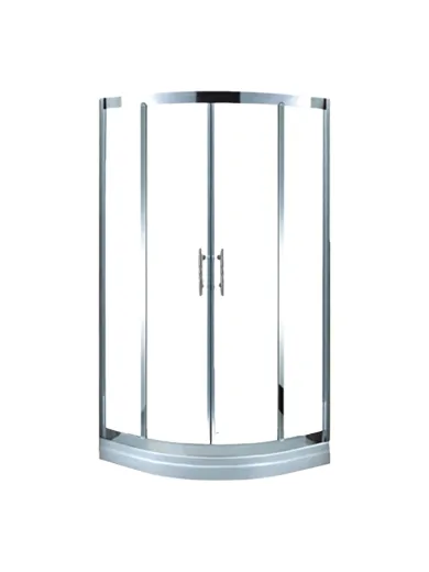32x32 Round Shower Base and Shower Door