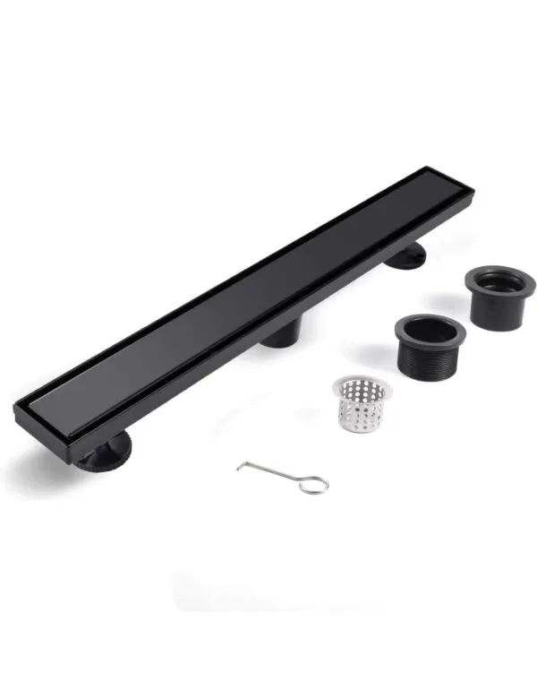 Linear drain black 48 in