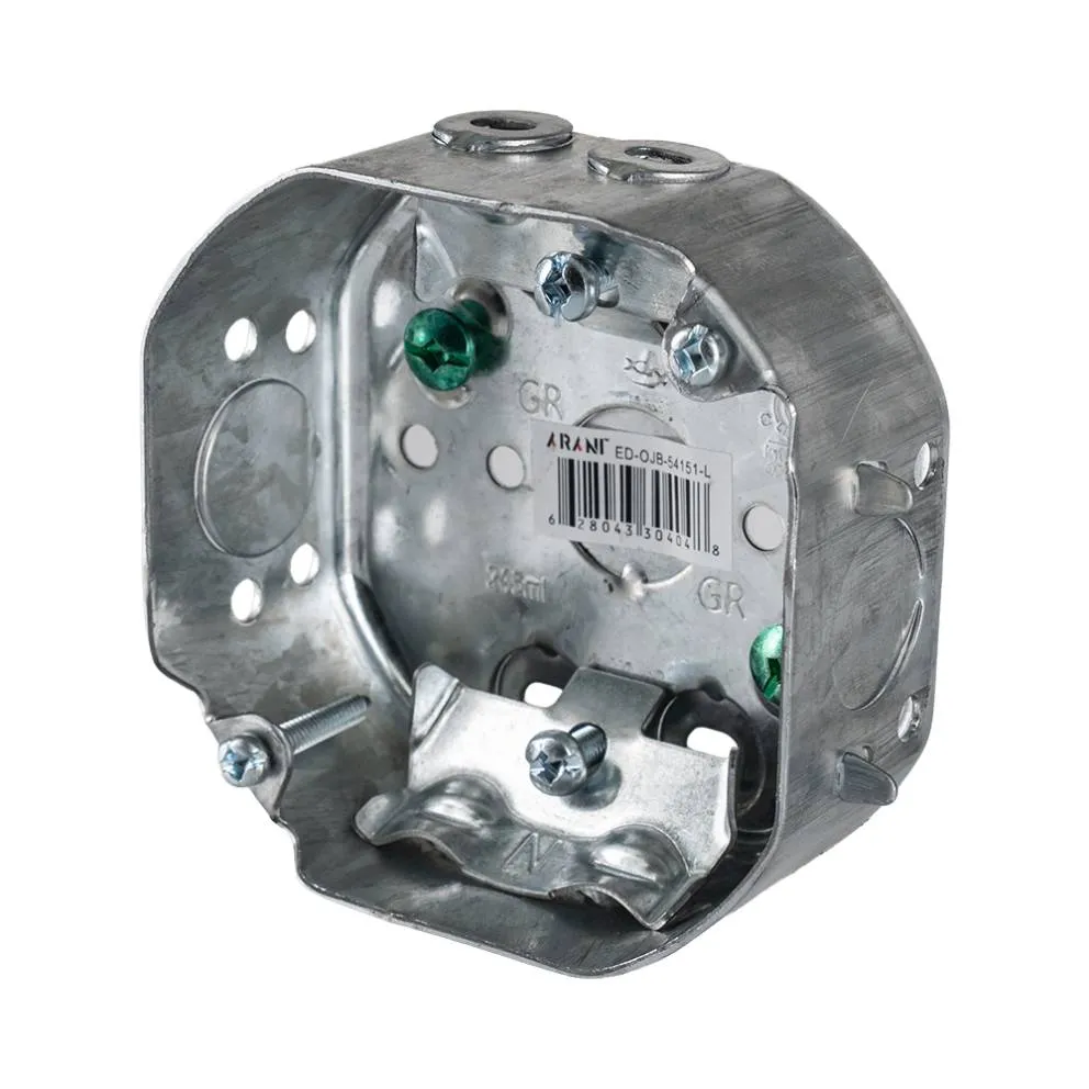 Octagon device box w/clamps 54151-L