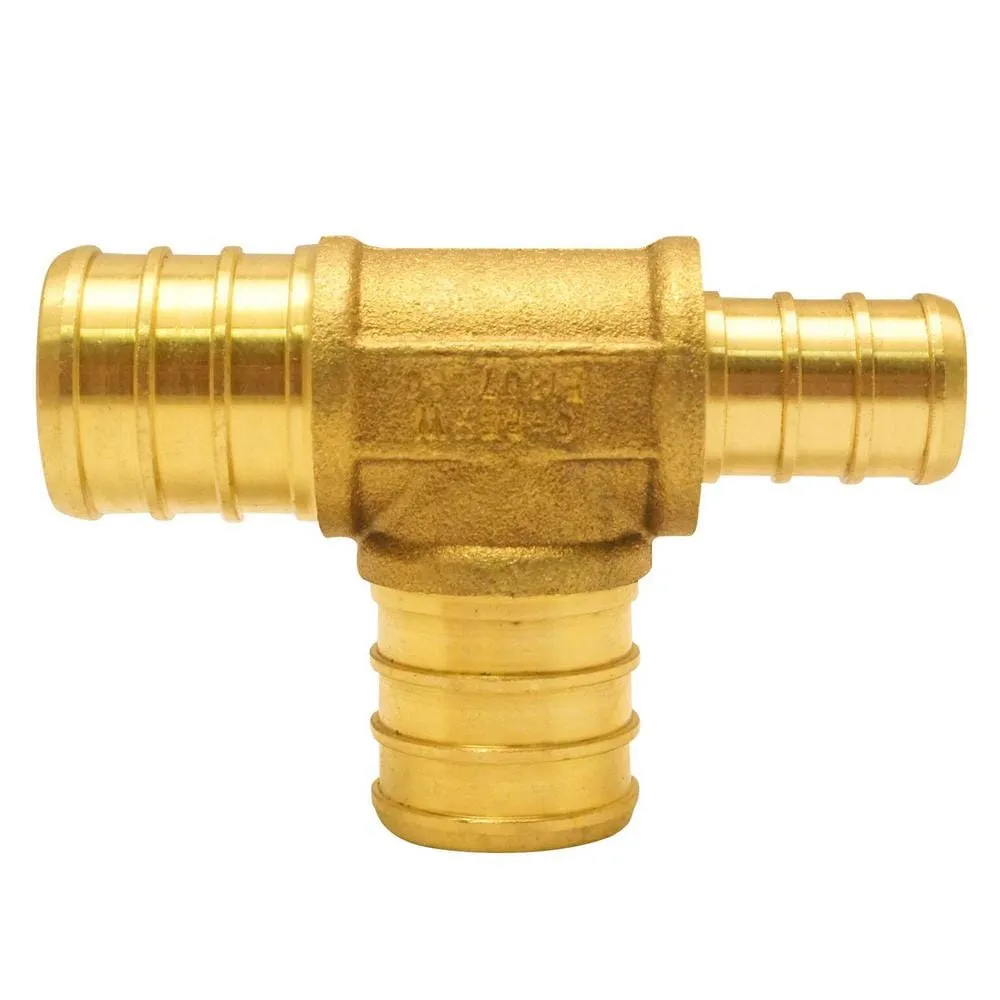 Brass Pex Tee 3/4 inch x 1/2 inch x 3/4 inch