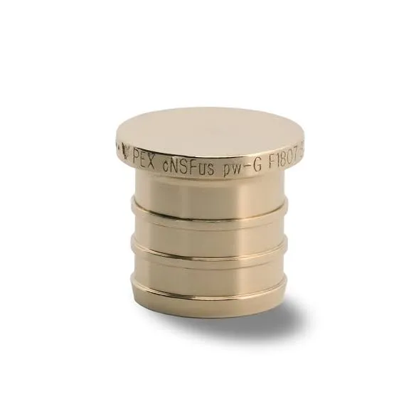 3/4 inch pex stopper brass