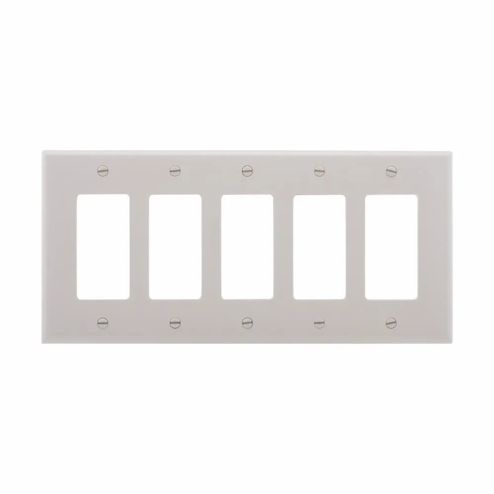 5 Gang Plate white PJ265W