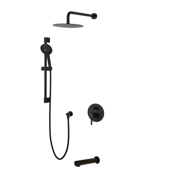 Kodean Elegante 3 Way Shower Set Black F55104MB-W10ATS