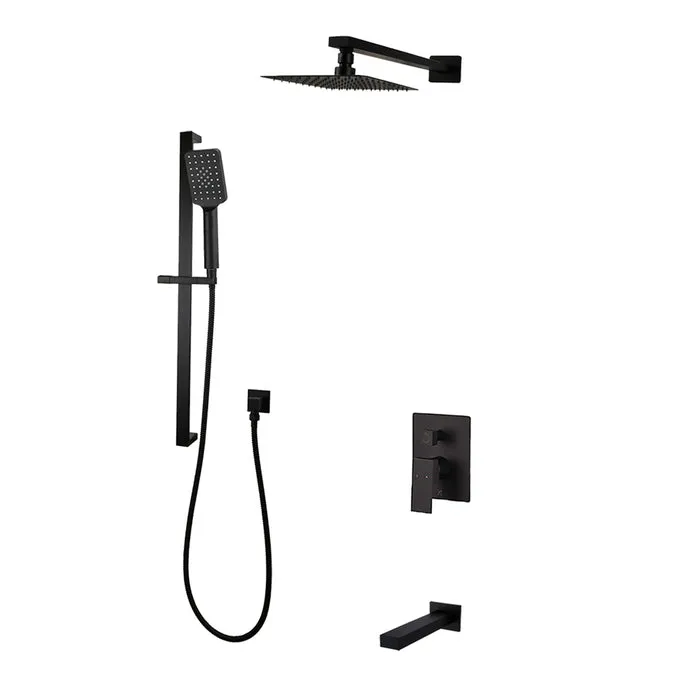 Kodean Madison 3 Way Shower Set BLACK F55123MB-W10ATS