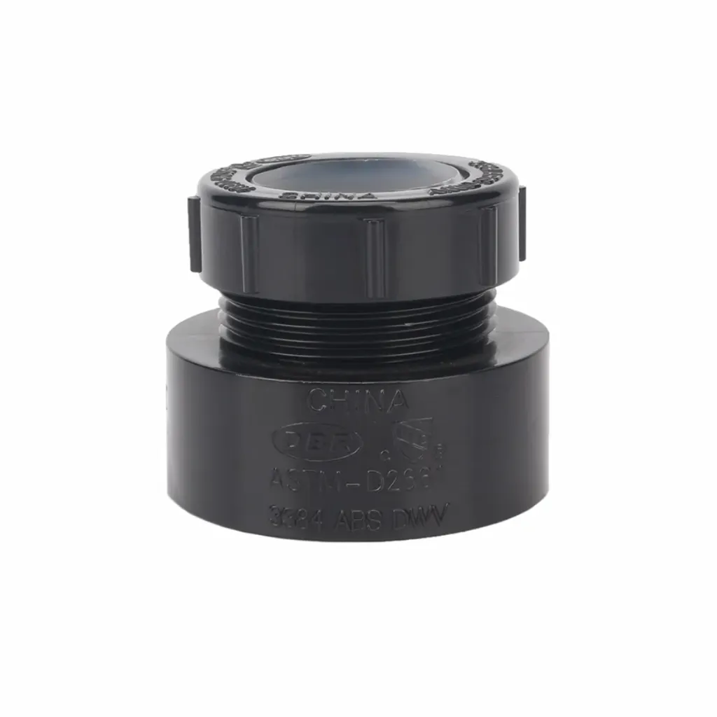 ABS Washroom drain adapter black 1.5in x 1.25in