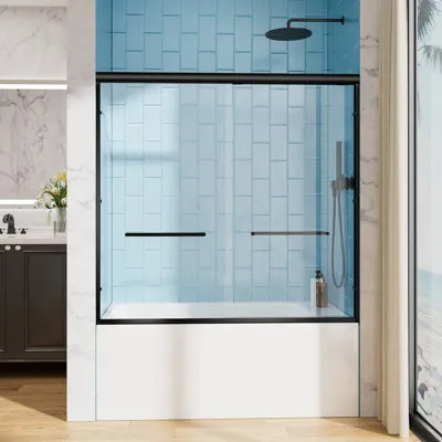 Framed 60 x 60 shower door black