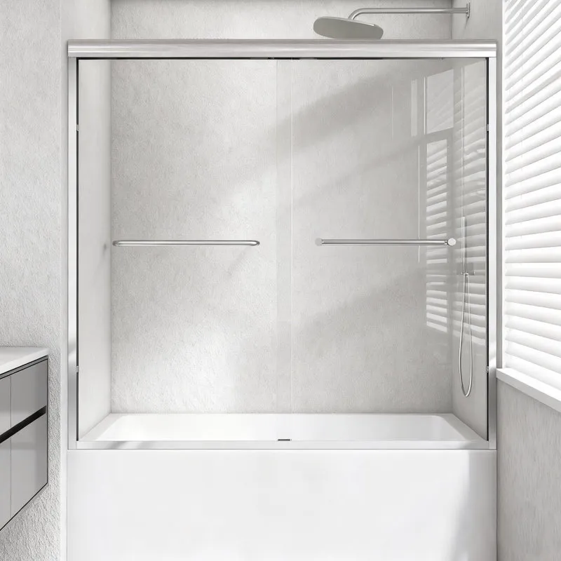 Framed 60 x 60 shower door chrome