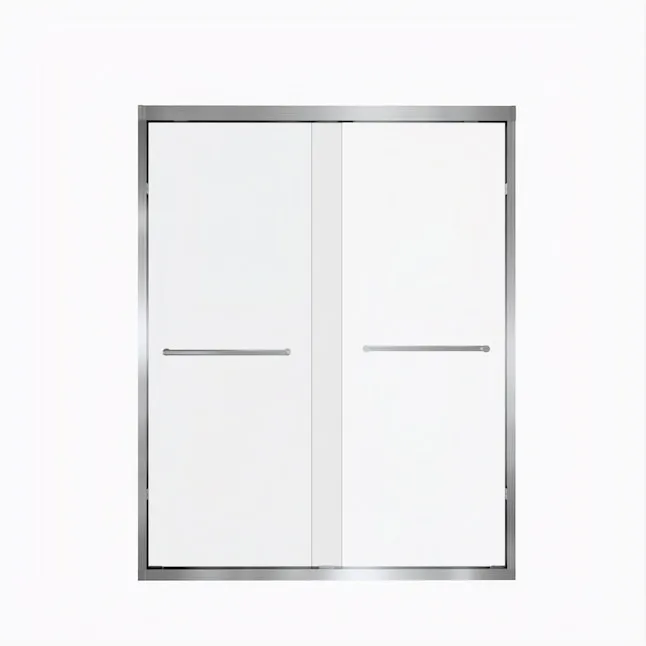 Framed 48 x 72 shower door brush nickel