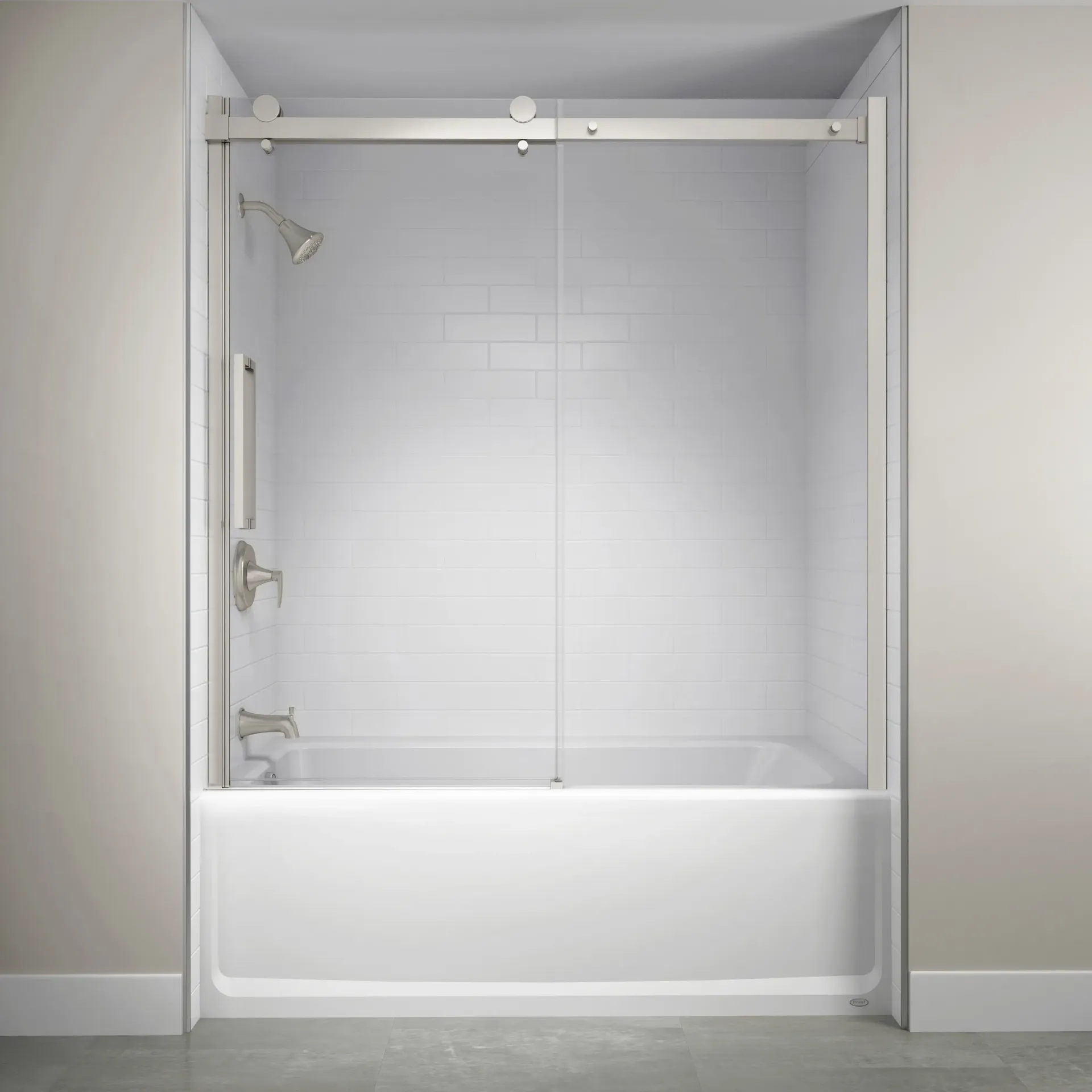Frameless 60 x 64 shower door chrome