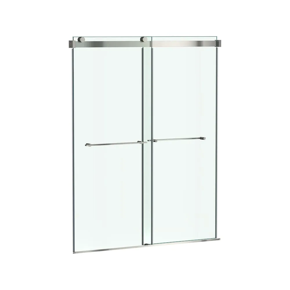 Frameless 60 x 72 shower door brush nickel