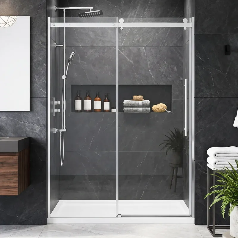 Frameless 48 x 72 shower door chrome