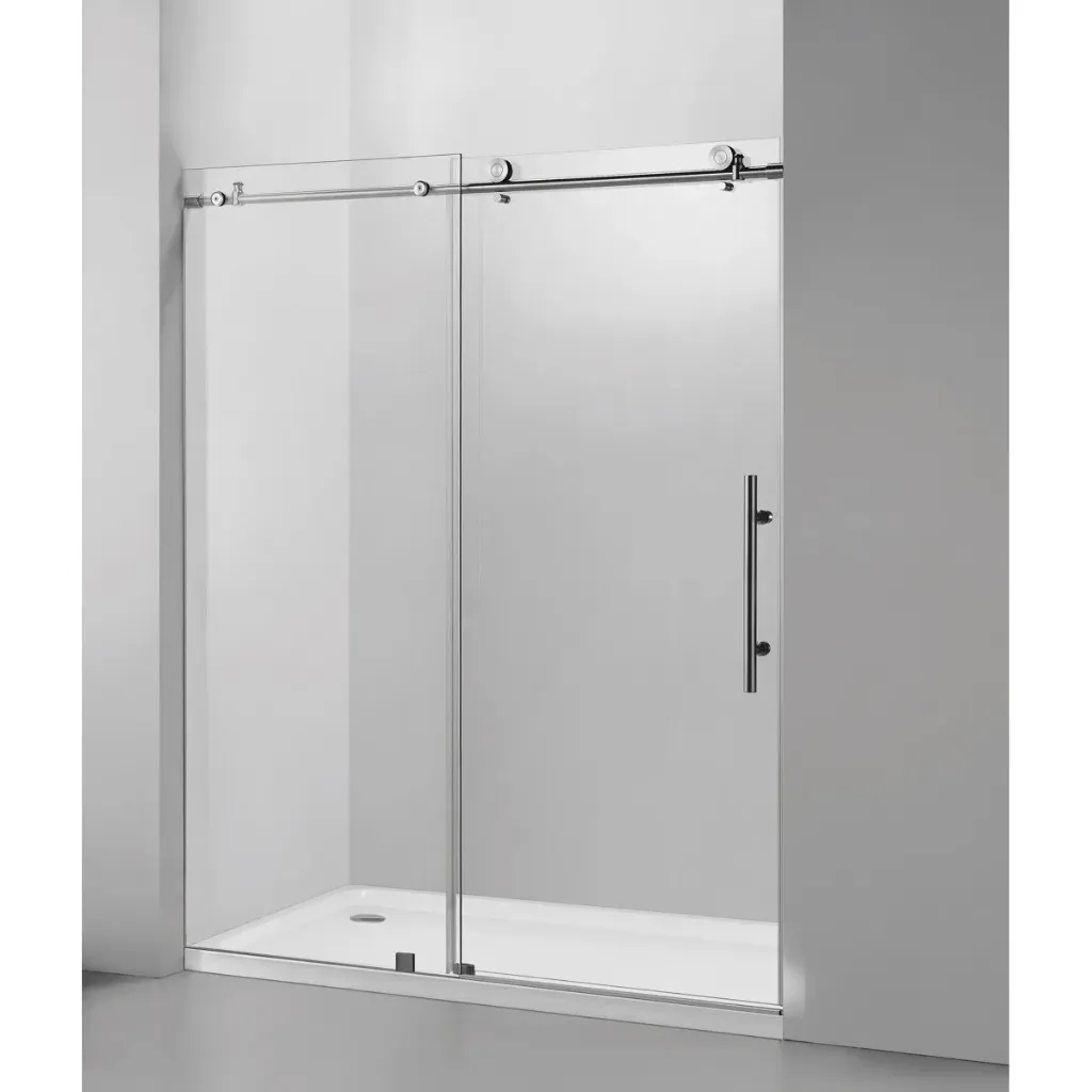 Frameless 48 x 72 shower door brush nickel