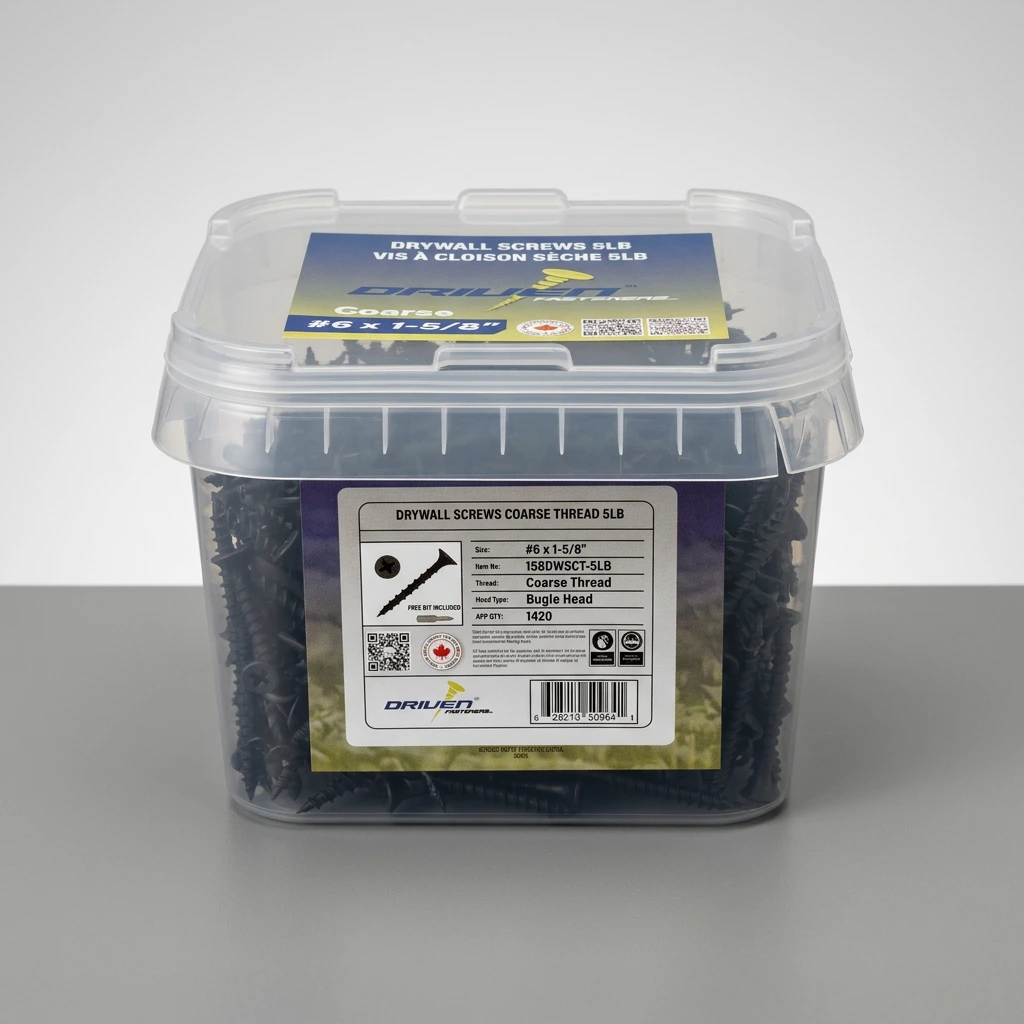 1 5/8 inch Drywall Screws Coarse Thread